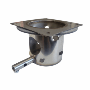 Stainless Steel 11-Hole Burnpot w/ Centered Hole and Gasket - Redesigned for Maximum Airflow