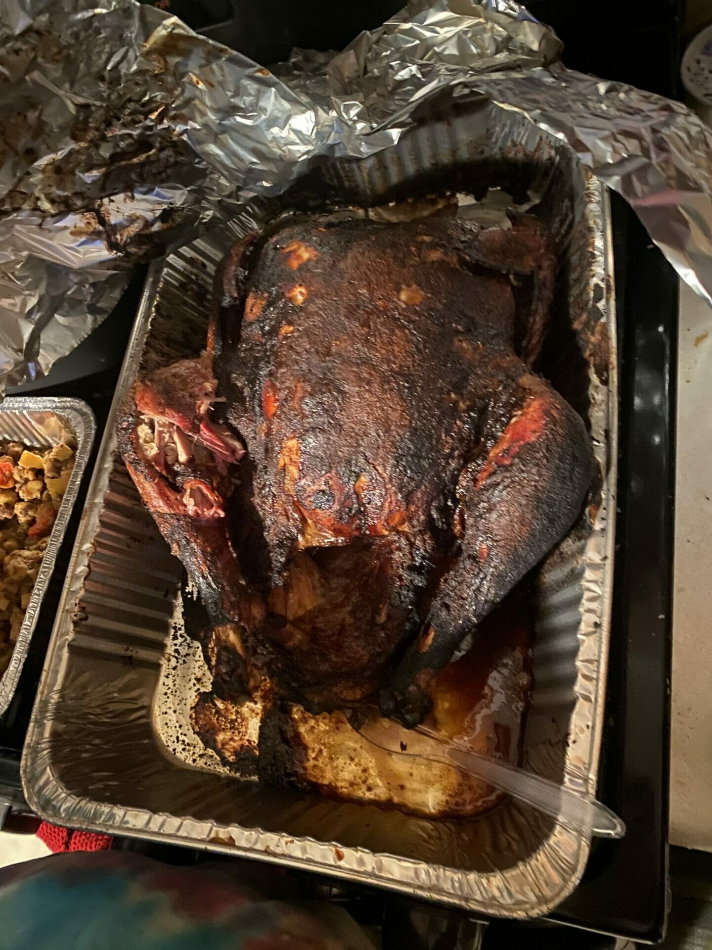 Smoked Turkey in Aluminum Pan