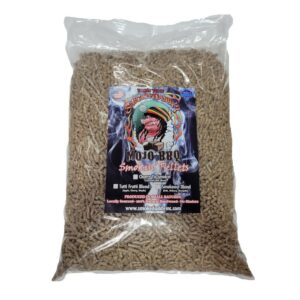 A 20 lb bag of wood pellets, a fuel source ready to infuse your grilling experience with rich, smoky flavors